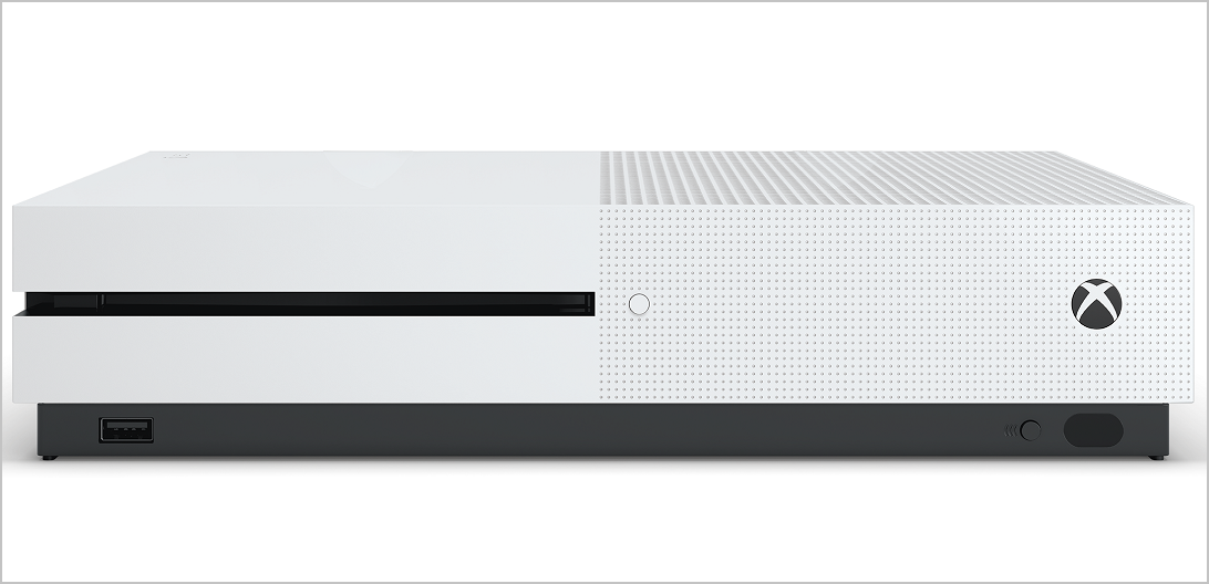 Front hardware shot of Xbox One S