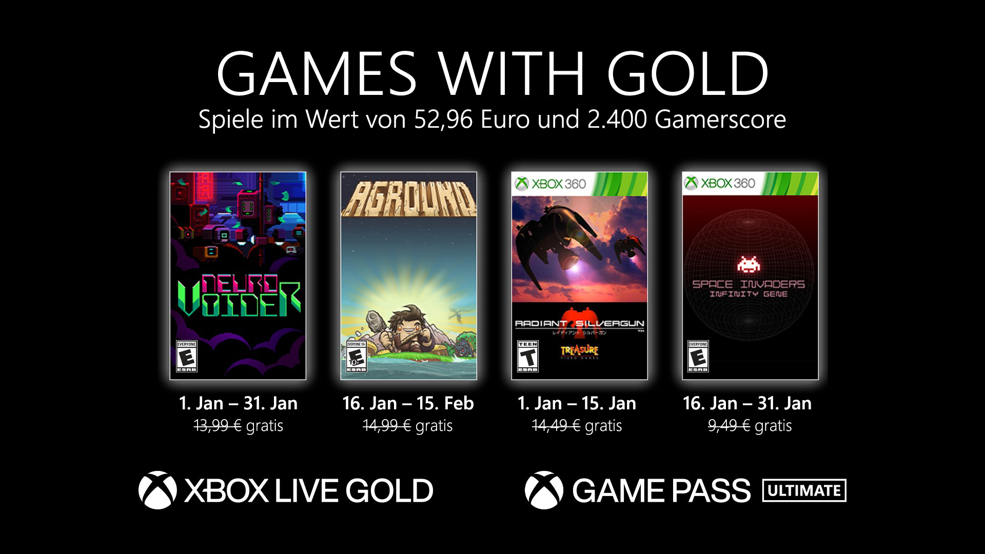 Games with Gold: Diese Spiele gibt es im Januar gratis HERO