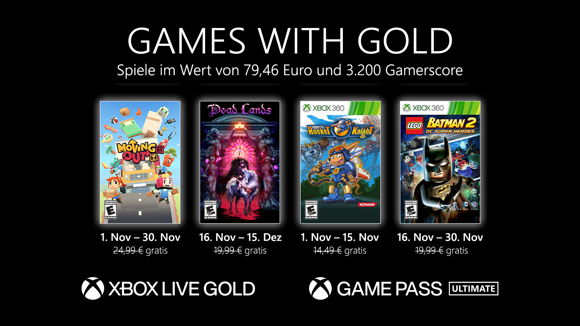 Games with Gold: Diese Spiele gibt es im November gratis HERO