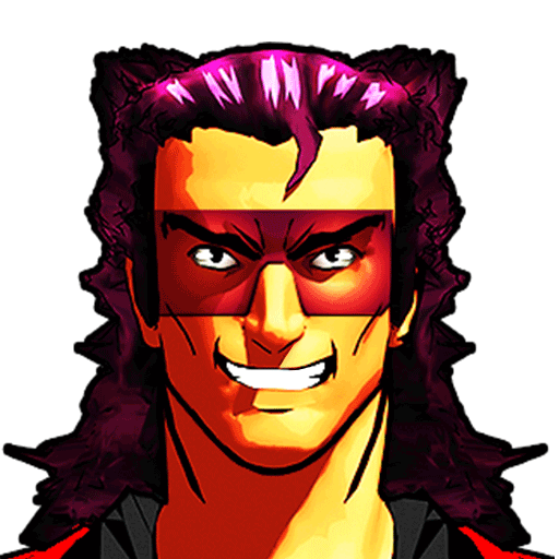 Imagem do protagonista do jogo Mullet Madjack