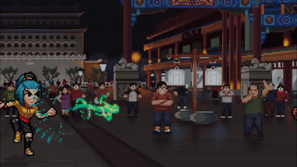 Um gif mostrando uma luta do jogo Pocket Bravery