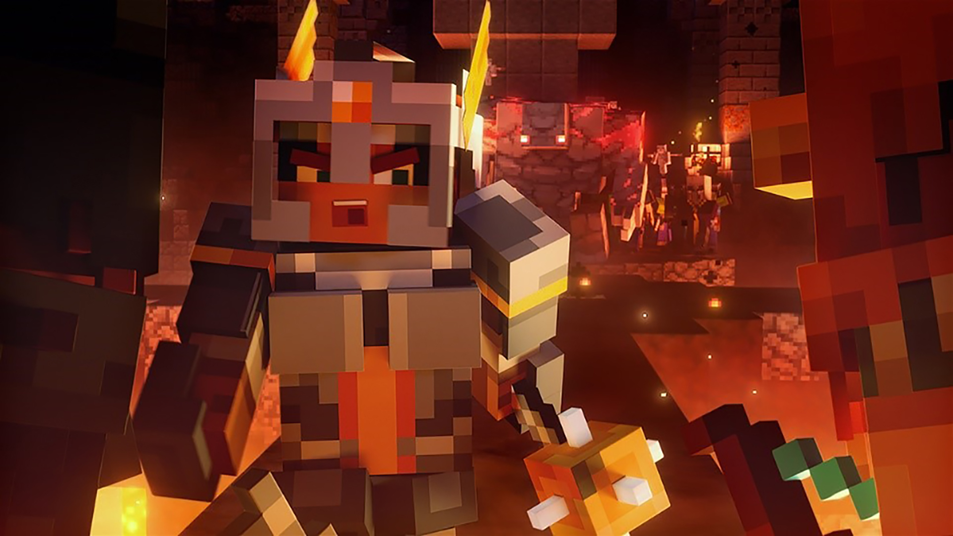 Снимок экрана: кадр из игры Minecraft Dungeons